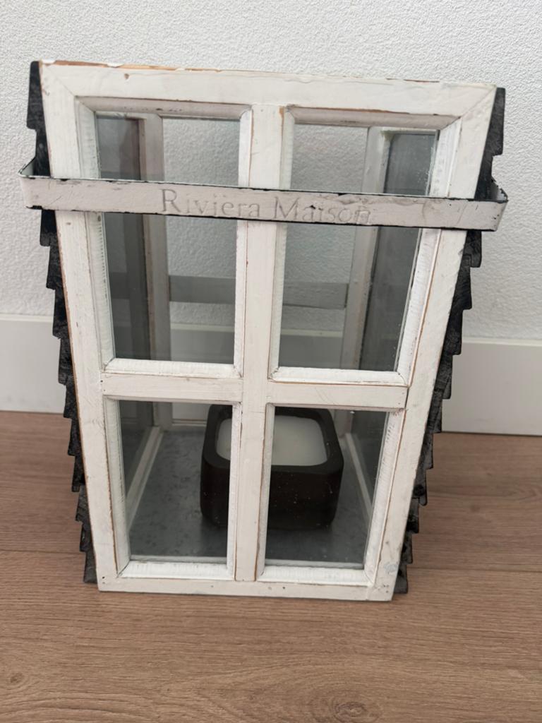 2 prachtige windlichten Riviera Maison, Ophalen, Overige materialen, 25 tot 50 cm, Grijs