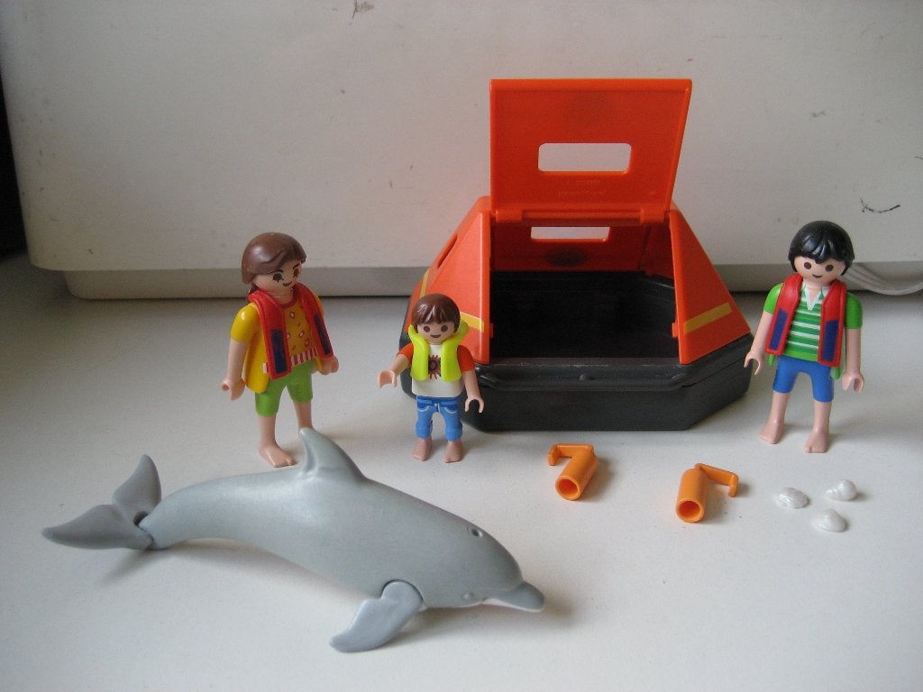 playmobil reddingsvlot met dolfijn, Ophalen of Verzenden, Zo goed als nieuw