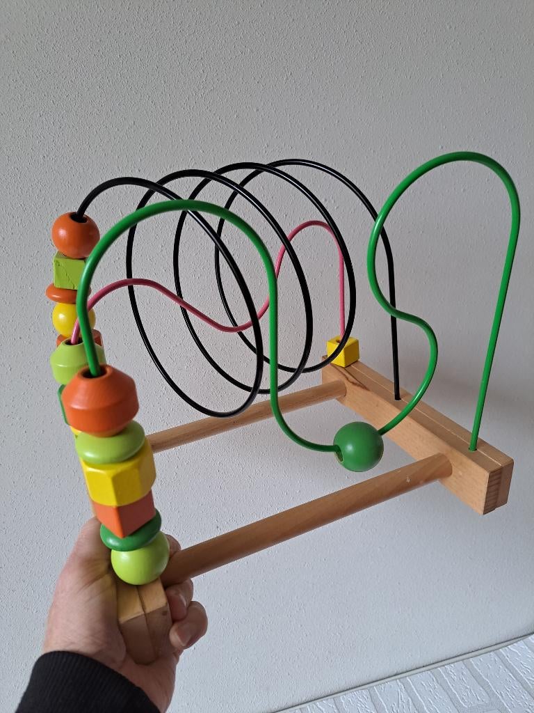 Mula kralen achtbaan, Ikea 80387615, hout-metaal 25x31x27cm, Kinderen en Baby's, Speelgoed | Houten speelgoed, Ophalen of Verzenden