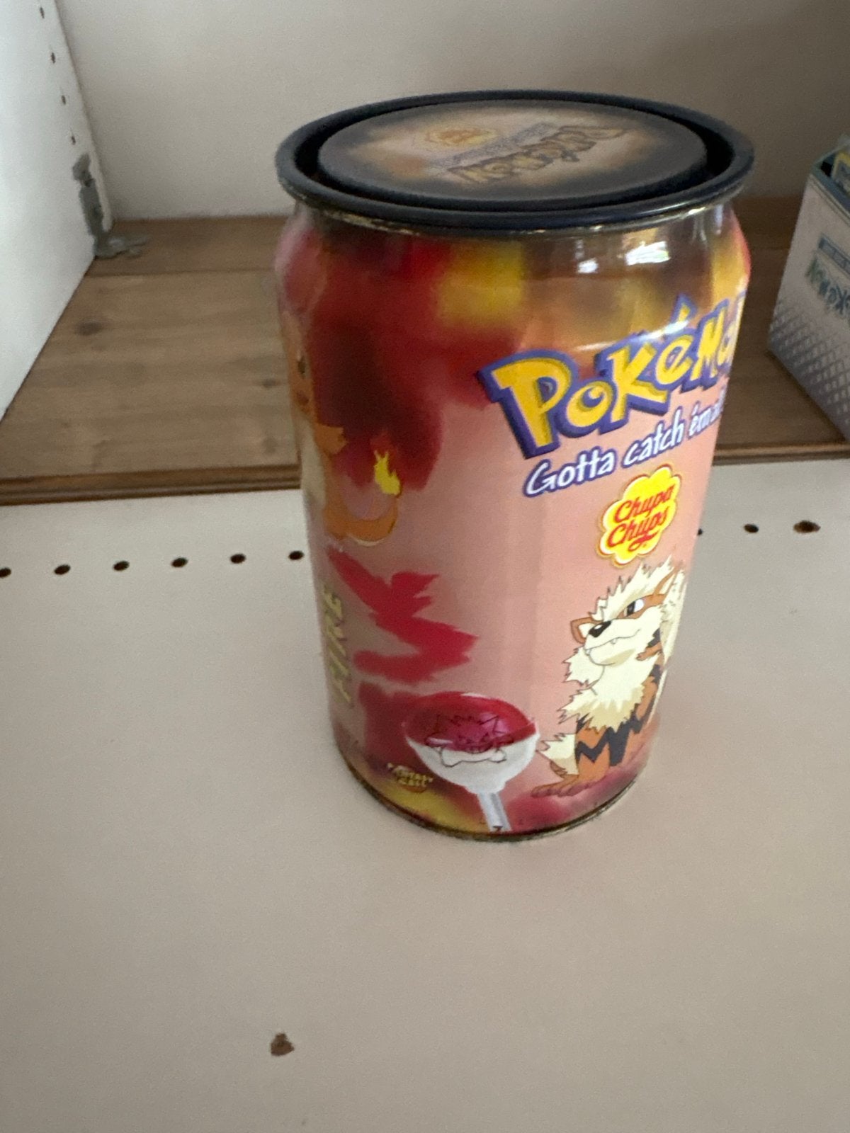 Vintage Pokémon Chupa Chups blik - Gotta Catch 'Em All!, Ophalen, Gebruikt