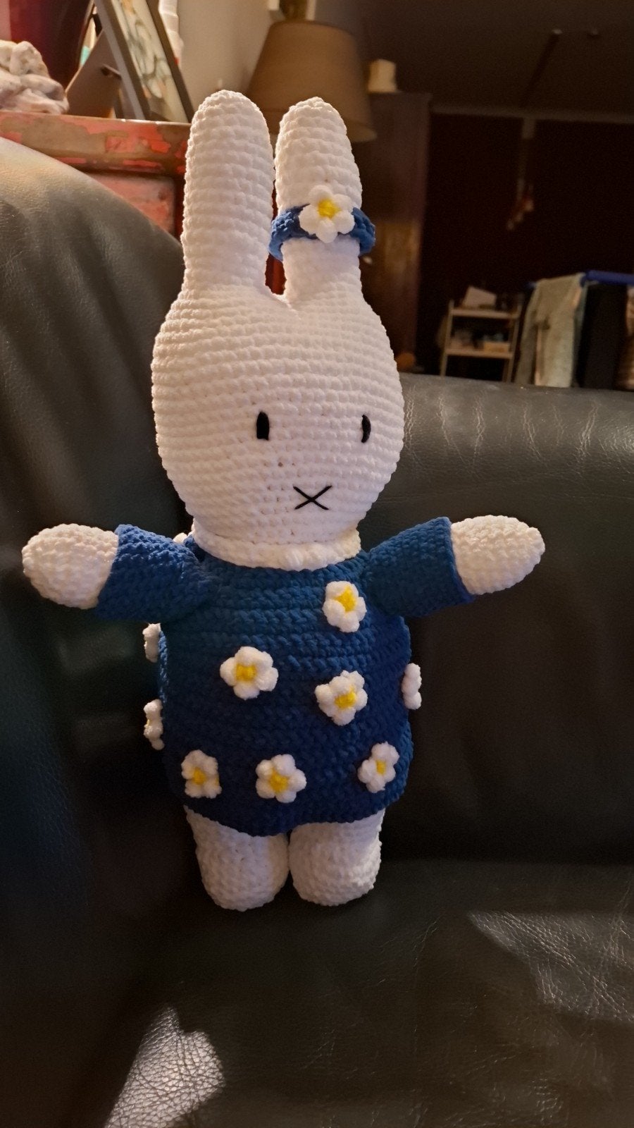 Gehaakte konijnen  knuffel met bloemetjesjurk, Overige merken, Handgemaakt, Konijn, Nijntje