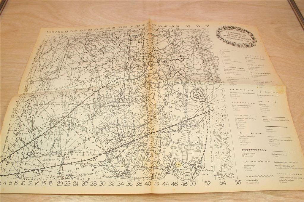 Groot Handwerkboek uit Grootmoeders Jeugd + Patronenblad, Ophalen of Verzenden, Gelezen, Tekenen en Schilderen