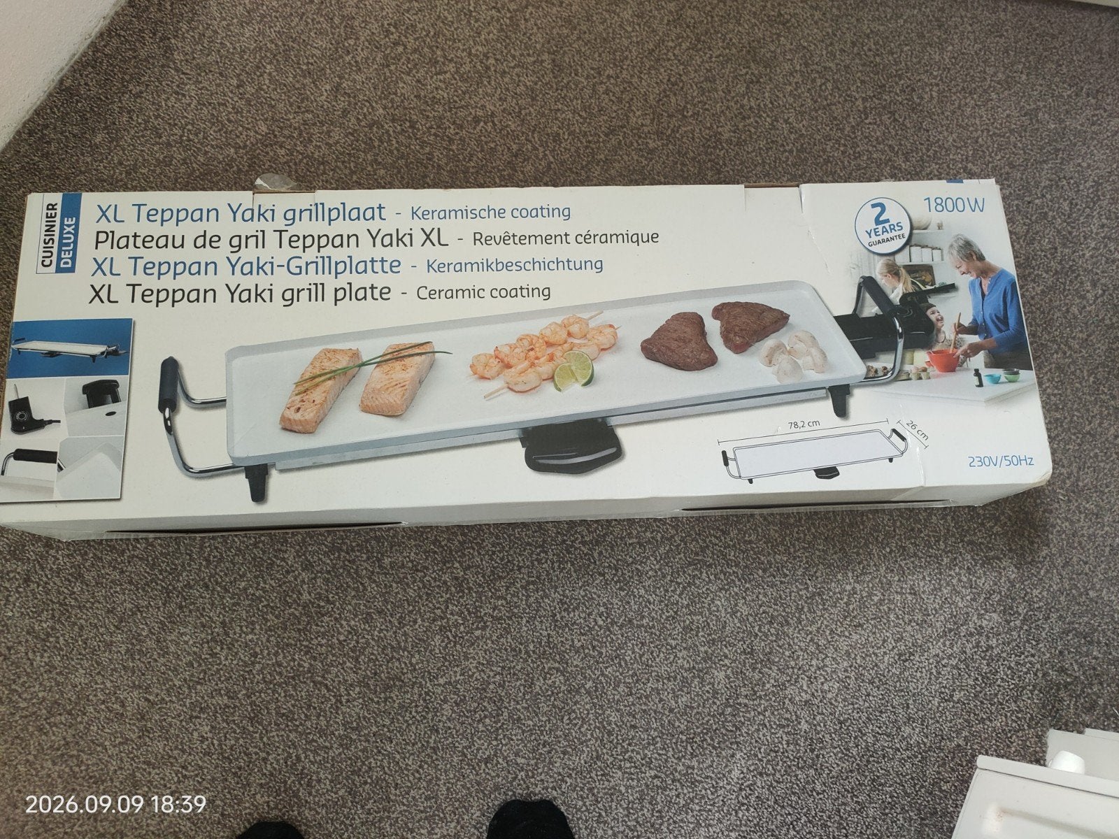 grillplaat electrisch nooit gebruikt, Ophalen, Nieuw
