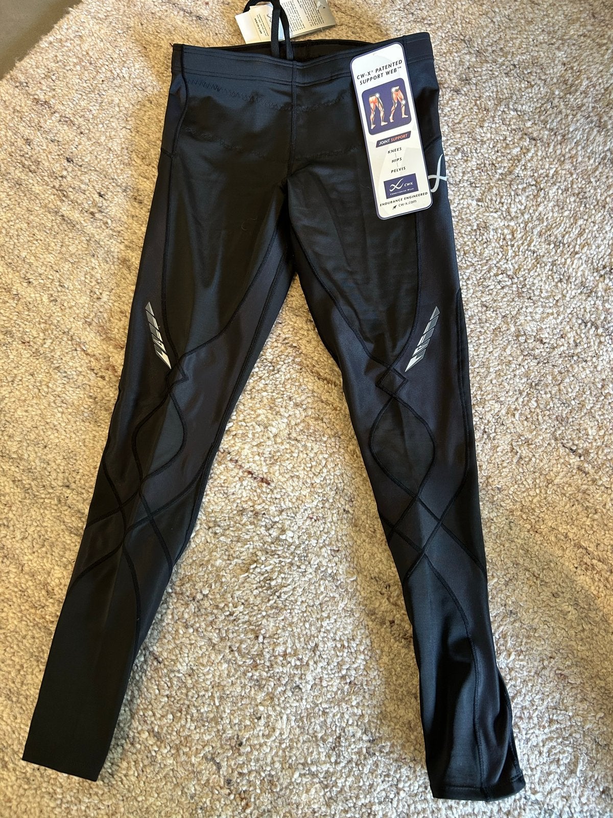 CW-X Stabililyx Compressie Tights Heren - Maat S - Nieuw, Zwart, Nieuw, Ophalen of Verzenden, Hardlopen of Fietsen
