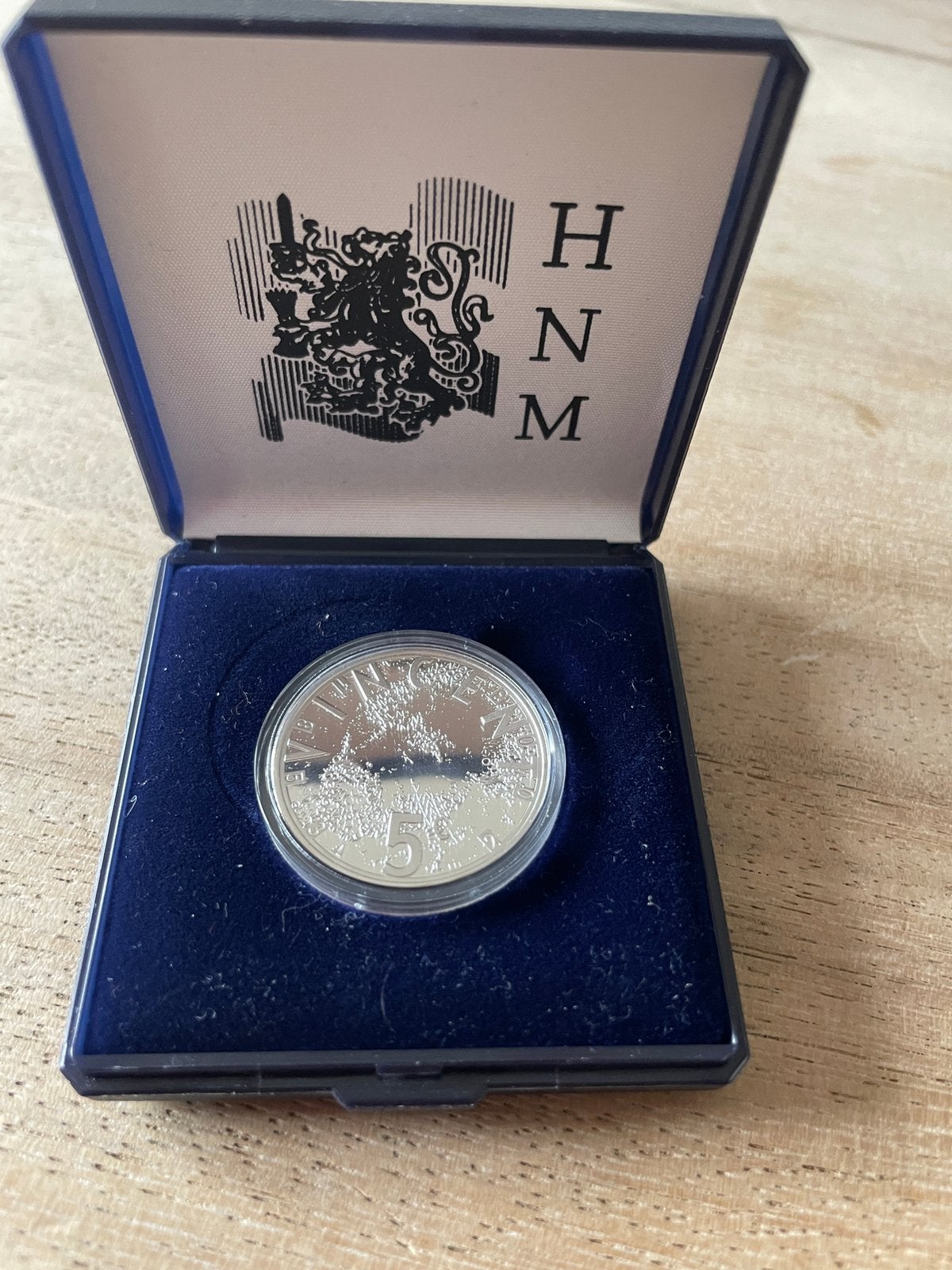 Zilveren van Gogh vijfje uit 2003, Proof/FDC, Postzegels en Munten, Koningin Beatrix, Zilver, Euro's, Ophalen of Verzenden