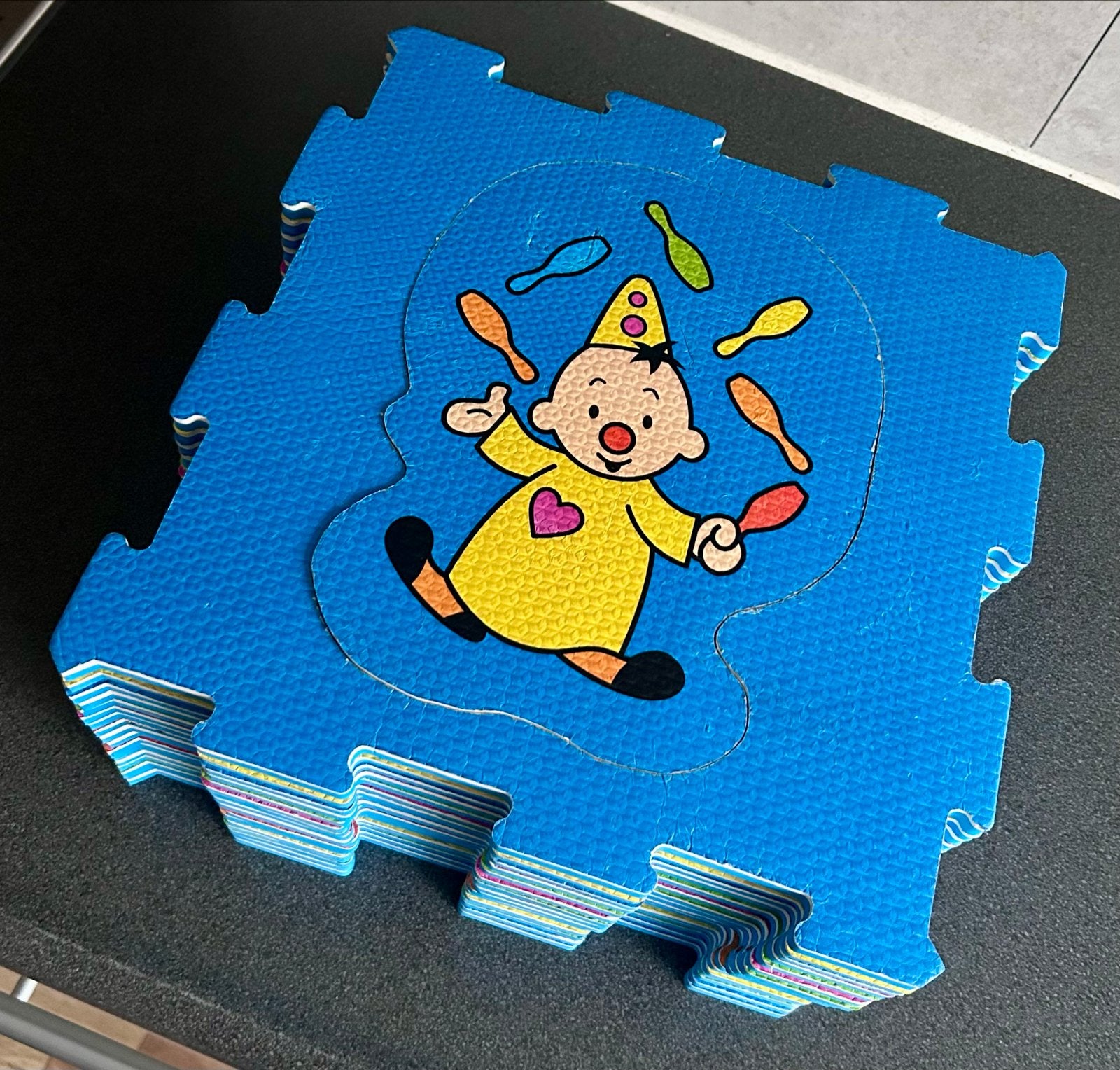 Foam puzzelmat cijfers, letters & Bumba, Ophalen, Gebruikt, Speelkleed