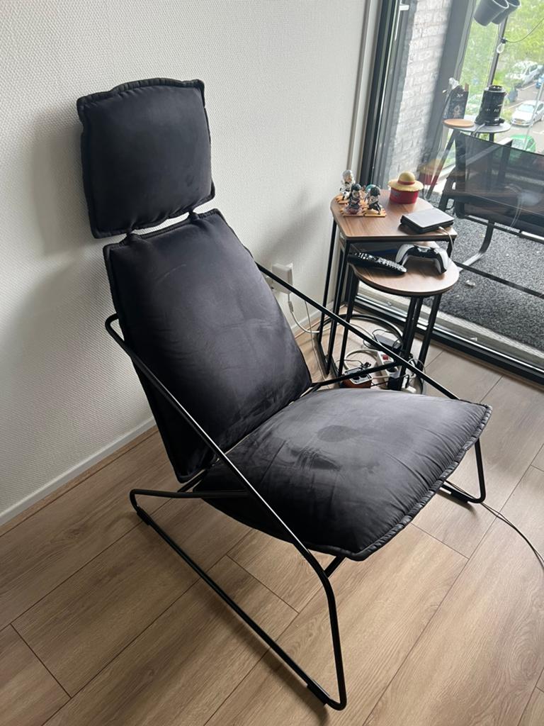 Game/loungestoel, Ophalen, Zo goed als nieuw, Zwart