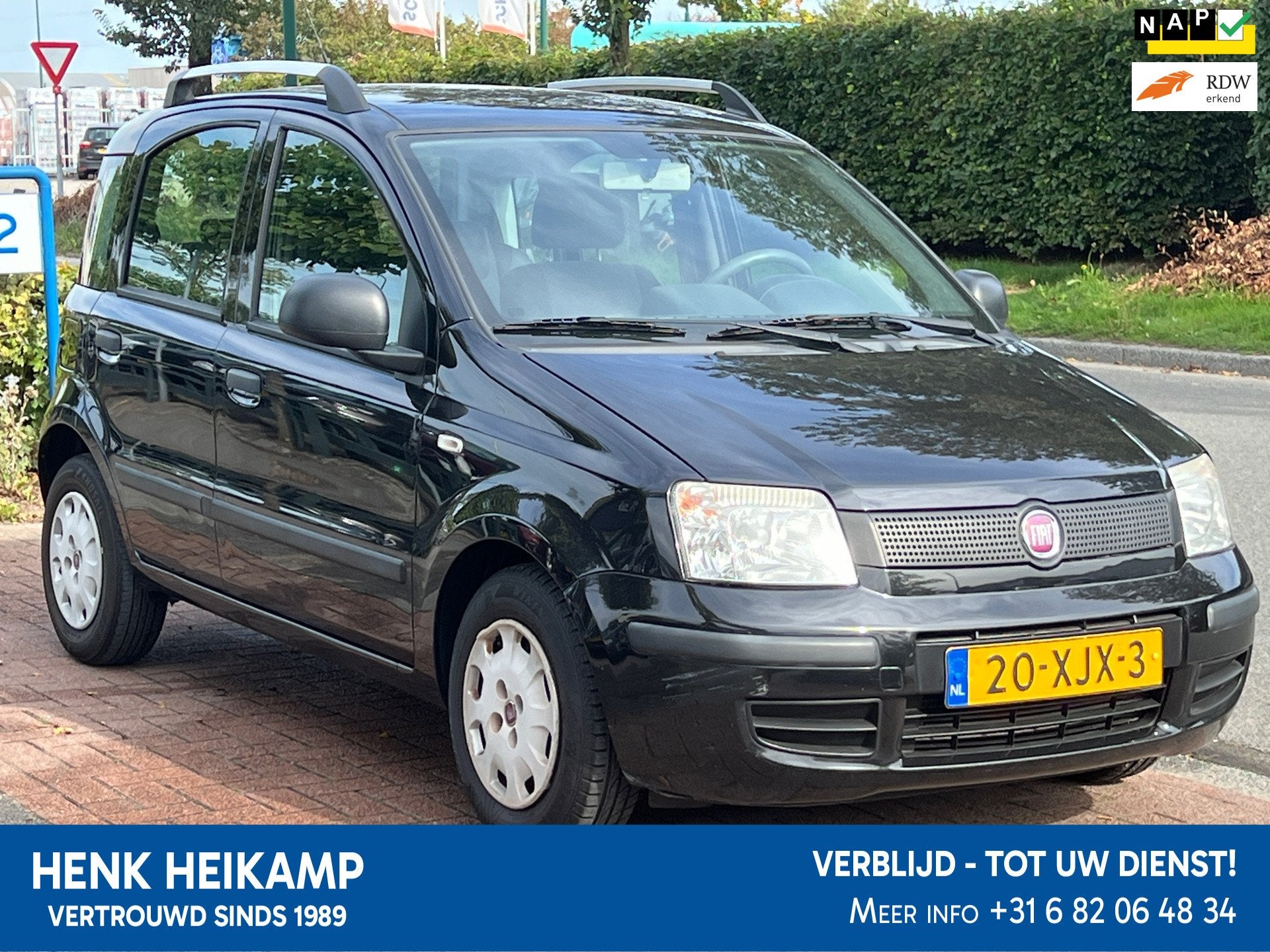 Fiat Panda 1.2 *Airco|5Drs, Euro 5, Gebruikt, 1242 cc, Zwart