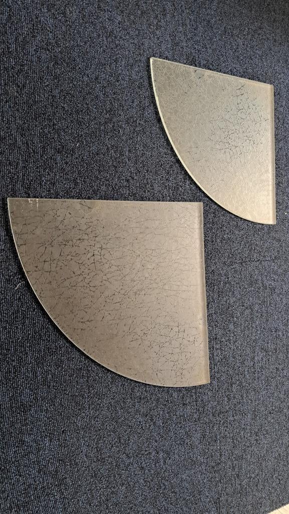 Glazen hoekplankjes, Ophalen, Rechthoekig, Minder dan 50 cm, Minder dan 100 cm