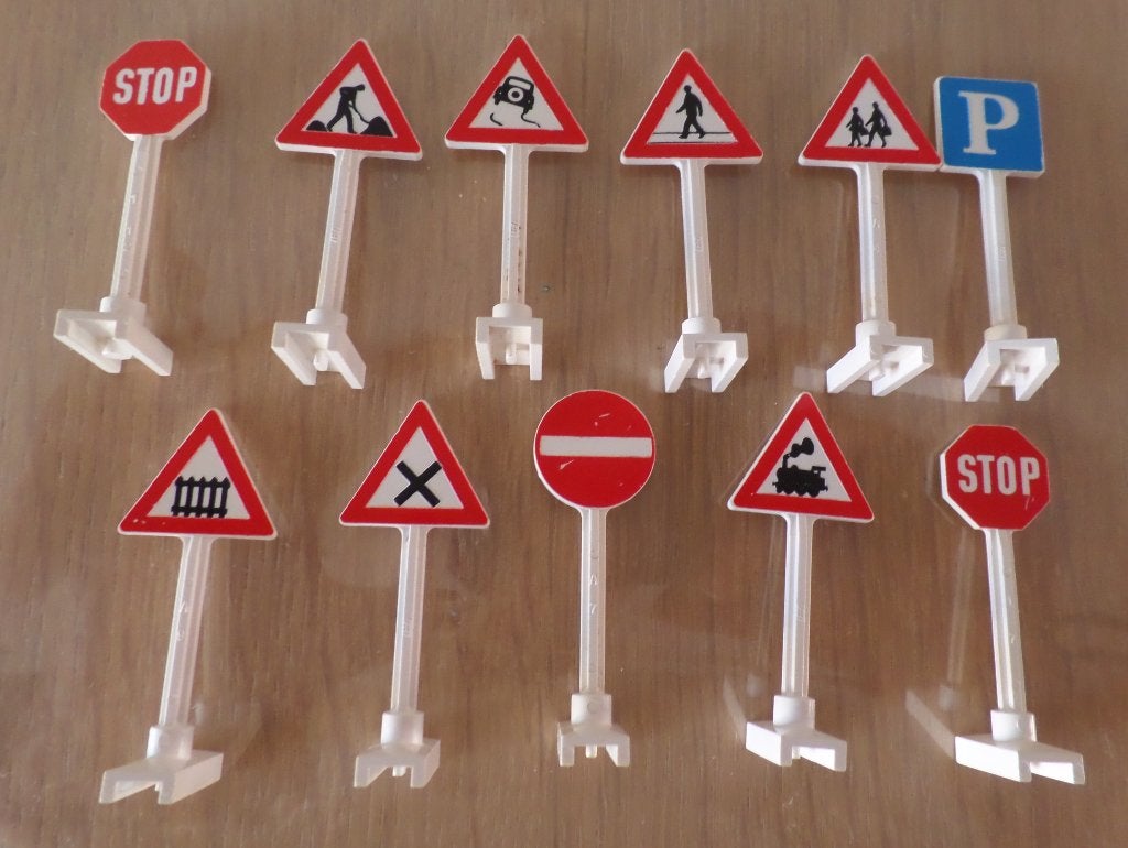 Vintage lego verkeersborden, Ophalen of Verzenden, Gebruikt, Overige typen, Lego