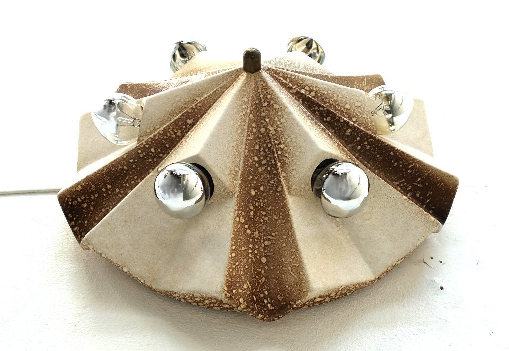 Vintage keramiek plafondlamp Pan Leuchten Space Age Fat Lava, Gebruikt, Vintage, Keramiek, 39 cm
