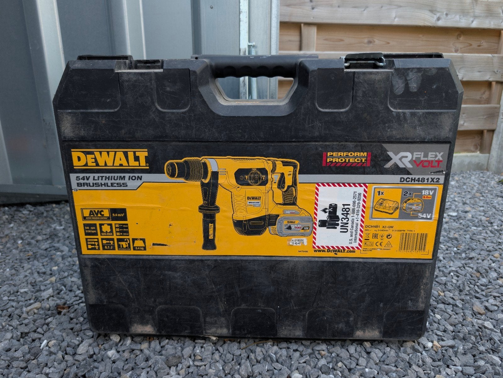DeWalt DCH481X2 SDS-Max Boorhamer - 1 accu, Boor- en/of Breekhamer, Verzenden, Klopboormechanisme, Gebruikt