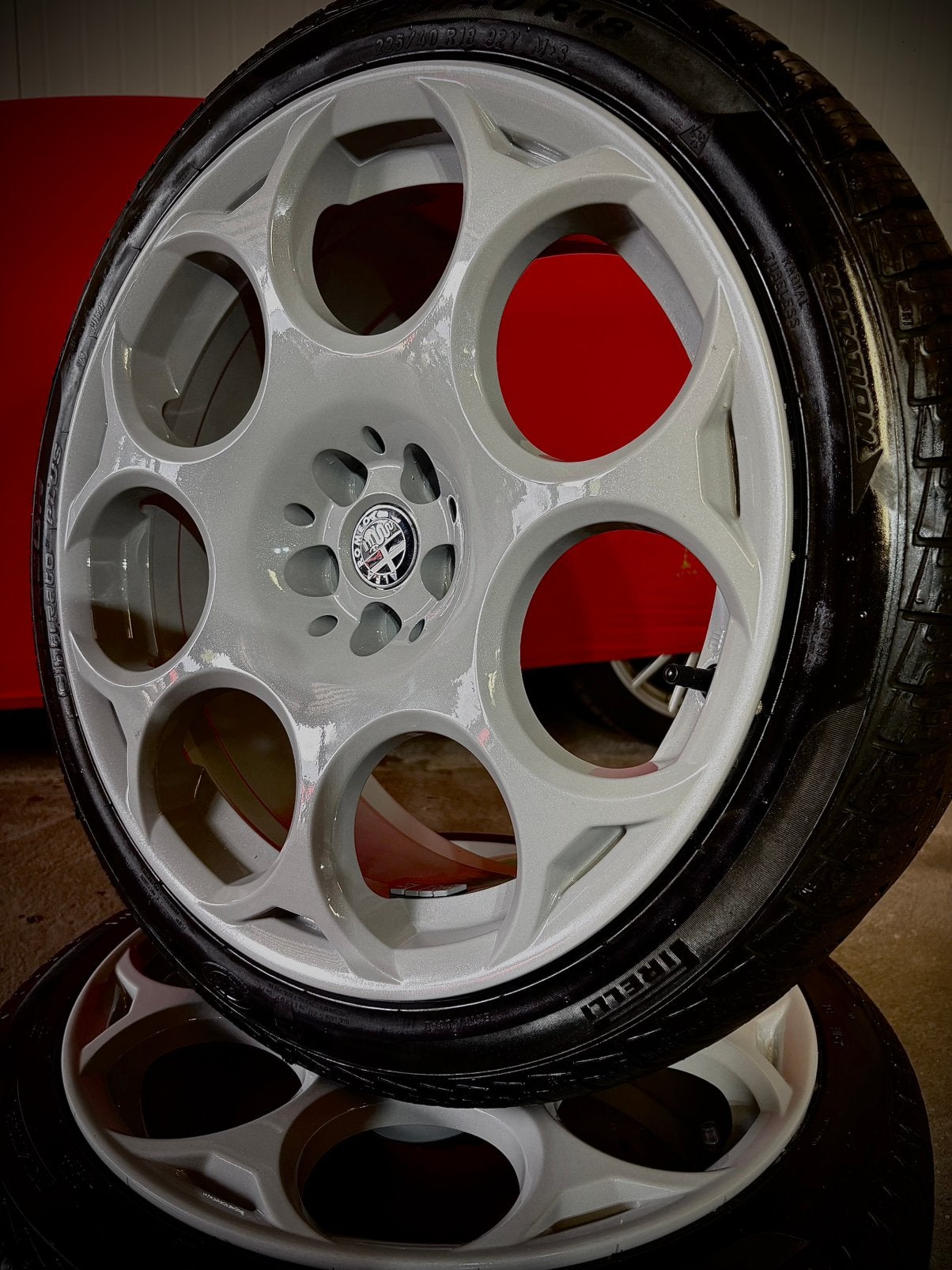 Alfa Romeo Blackline velgen 18 inch, GT,GTA,GTV,Spider,156,, Auto-onderdelen, Ophalen, 18 inch, Velg(en), Nieuw
