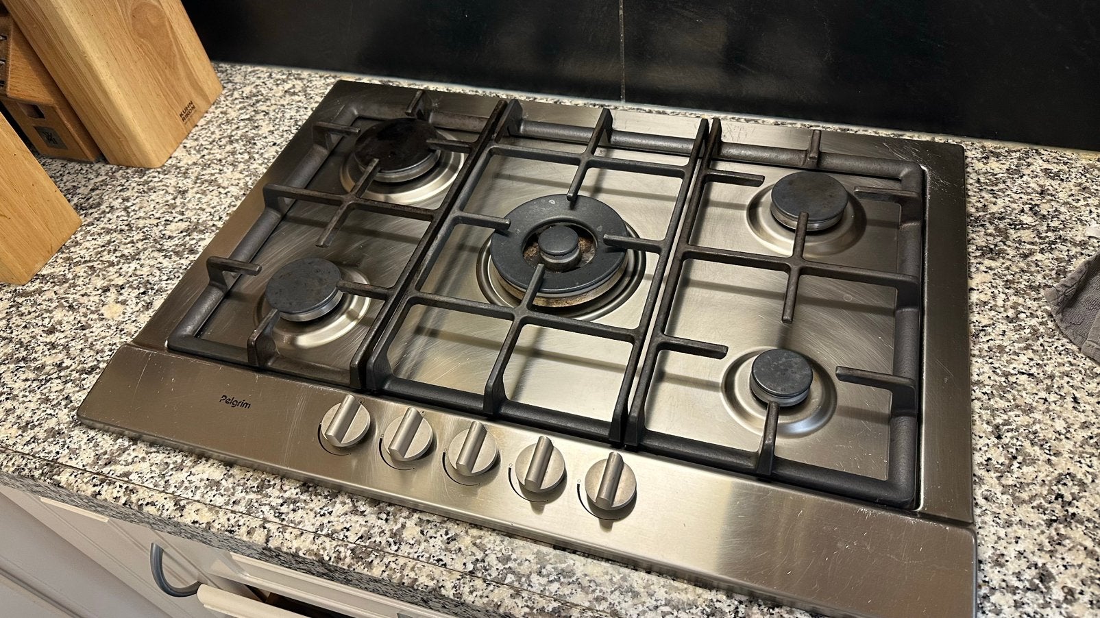 5 pits kookplaat met wok, Ophalen, Zo goed als nieuw, Inbouw, Gas