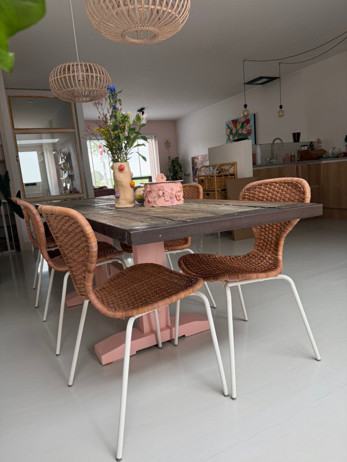 6 ikea eetkamer stoelen SKÅLSTA, Tuin en Terras, Gebruikt, Rotan, Stoel, Ophalen