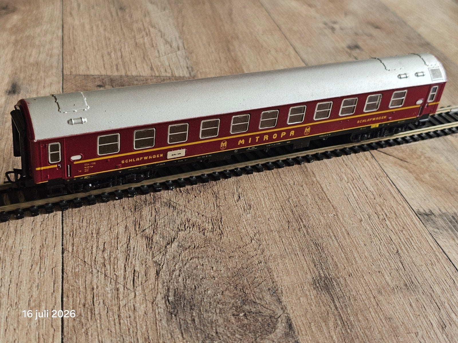 Modeltrein HO Mitropa Slaapwagen - Zo goed als nieuw, Ophalen of Verzenden, Zo goed als nieuw, Gelijkstroom, Overige merken
