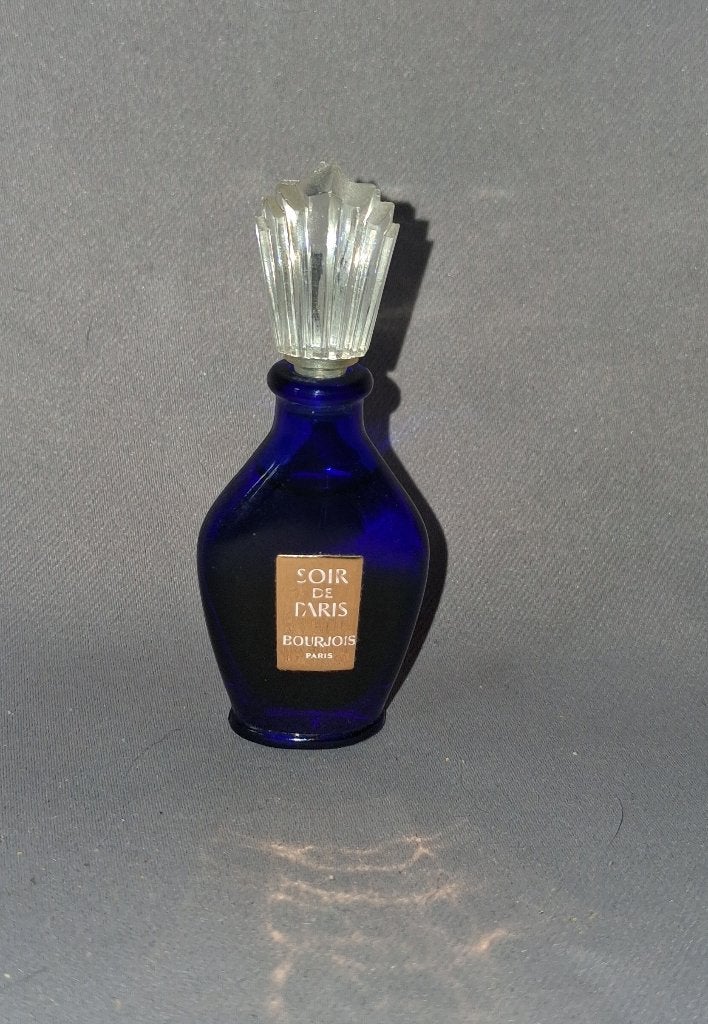 Luxe parfum mini -  Bourjois Soir de paris oudje, Verzamelen, Ophalen of Verzenden, Zo goed als nieuw, Miniatuur, Gevuld