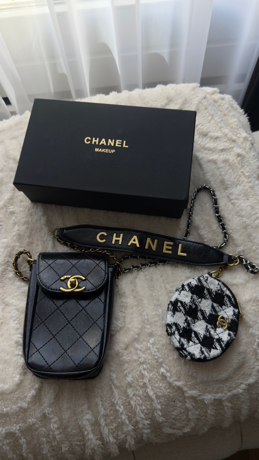 Chanel VIP Gift Make-up Tasje met Portemonnee, Sieraden, Tassen en Uiterlijk, Verzenden, Nieuw, Zwart, Overige typen