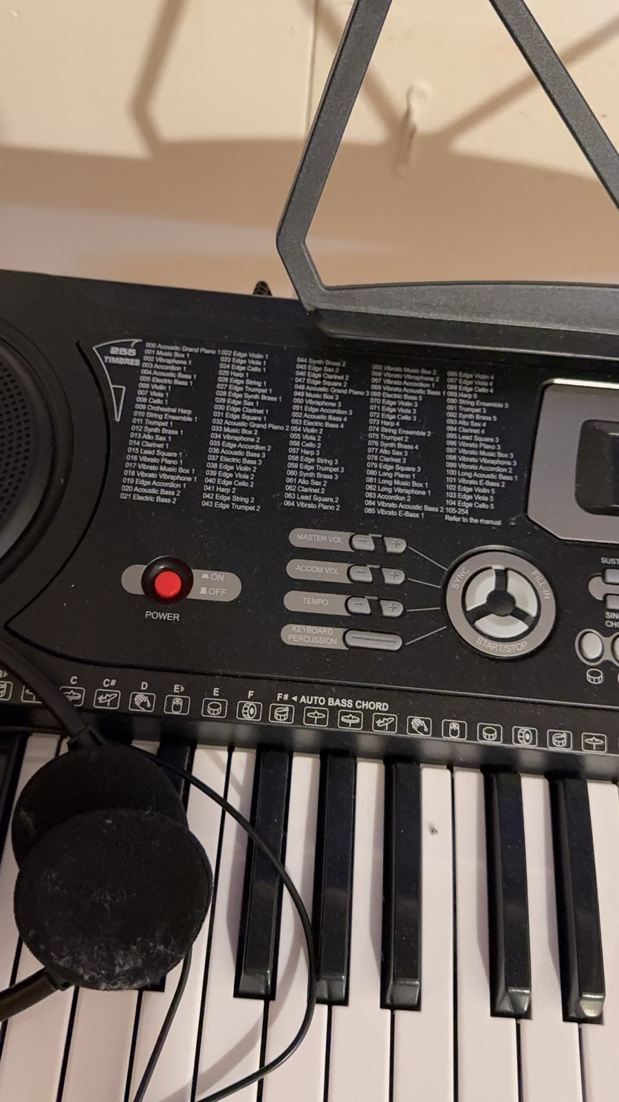 Piano Keyboard met standaard en koptelefoon, Muziek en Instrumenten, Keyboards, Met standaard, Ophalen, Overige merken, 61 toetsen