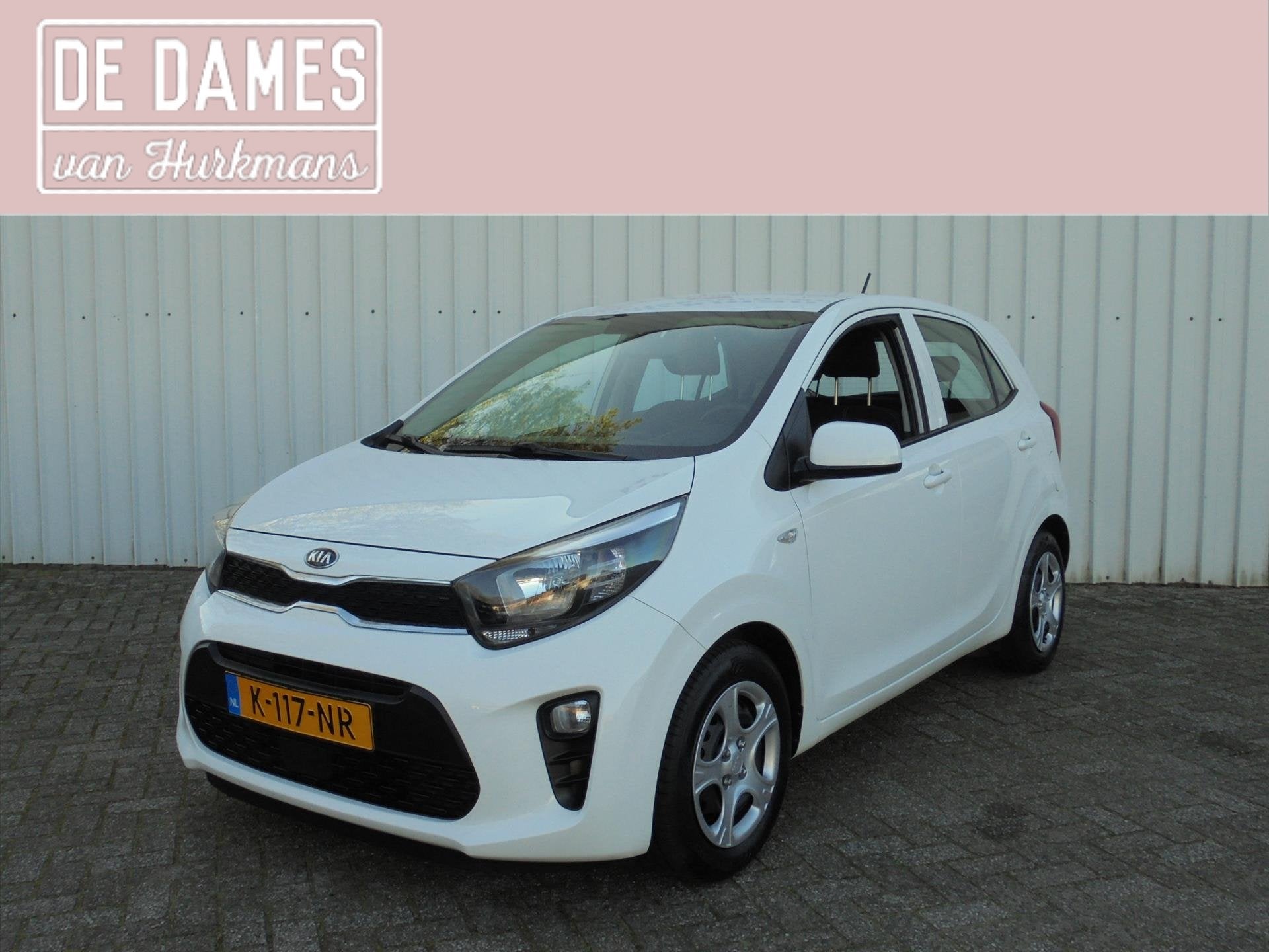 Kia Picanto 1.0i COMFORTLINE AIRCO / CRUISE NL-AUTO, Auto's, Stof, Gebruikt, 4 stoelen, Wit