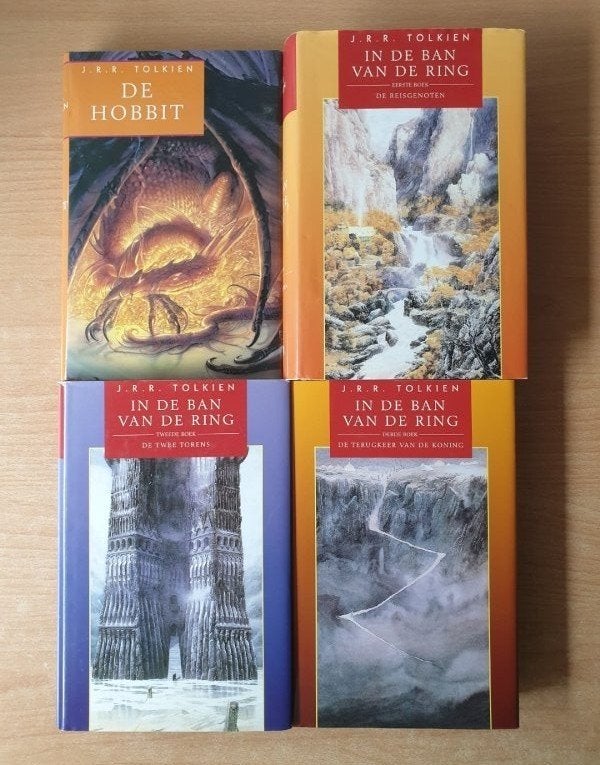 Tolkien - De Hobbit & In de Ban van de Ring (HC + omslag), Boeken, Verzenden, Gelezen, J.R.R. Tolkien