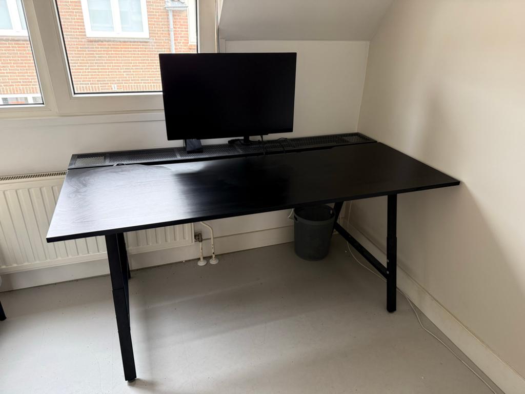 Gamingbureau 160x80 cm - In hoogte verstelbaar, Huis en Inrichting, Bureaus, Ophalen, Spaanplaat of MDF, Zo goed als nieuw, Modern