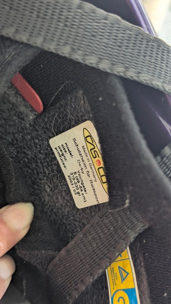 € 1 Paardrijden en toebehoren Helm, Ophalen, Kinderen, Paars, Overige merken