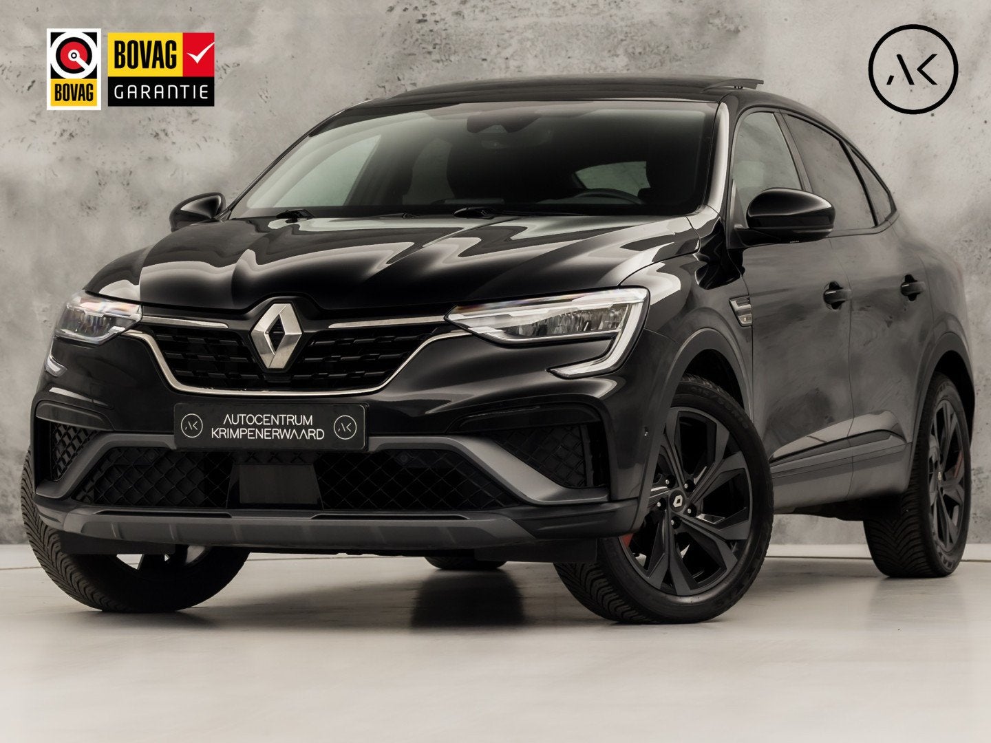 Renault Arkana 1.6 E-Tech Hybrid 145 R.S. Line 145Pk Automaa, Auto's, Renault, Gebruikt, 4 cilinders, Zwart, Leder