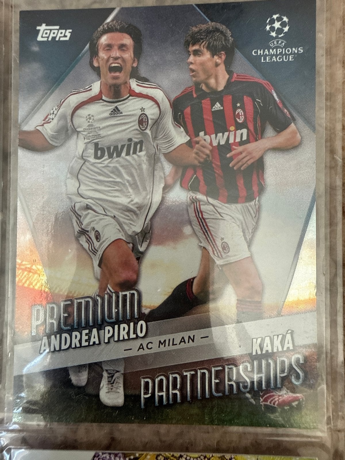 Topps Premium Andrea Pirlo & Kaká AC Milan Partnerships, Verzamelen, Sportartikelen en Voetbal, Ophalen of Verzenden, Zo goed als nieuw