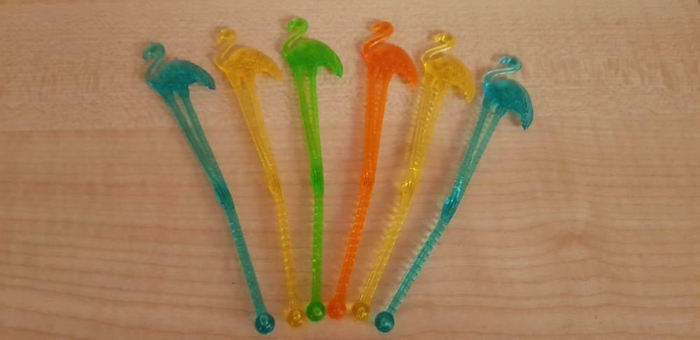 Tropische Flamingo Roerstaafjes – Set van 6, Ophalen of Verzenden, Nieuw