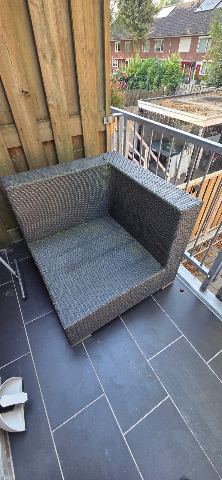 Wicker Loungestoel met Kussens - Gebruikt, Gebruikt, Loungeset, Wicker, Bank
