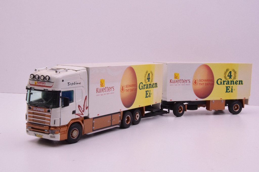 Scania 164  '' Kwetters Granen Ei  ''  Tekno, Ophalen of Verzenden, Zo goed als nieuw, Bus of Vrachtwagen, Tekno