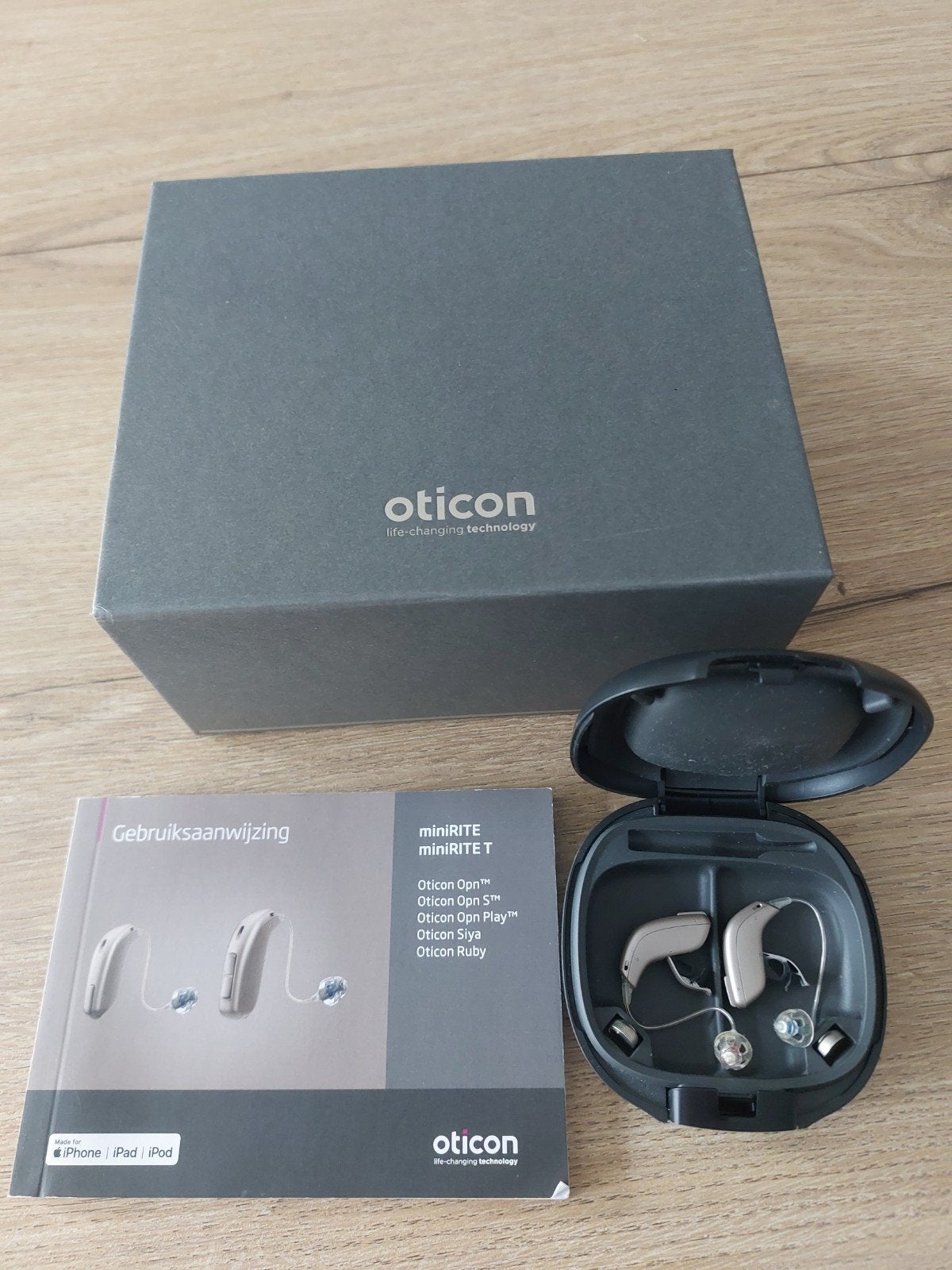 Oticon gehoorapparaten model Siya 2 / Mrite 312 / 2.4 g, Diversen, Verpleegmiddelen, Ophalen, Zo goed als nieuw