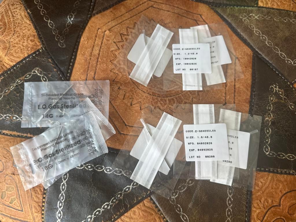 Steriele Piercingnaalden - Diverse Maten, Ophalen of Verzenden, Nieuw, Staal