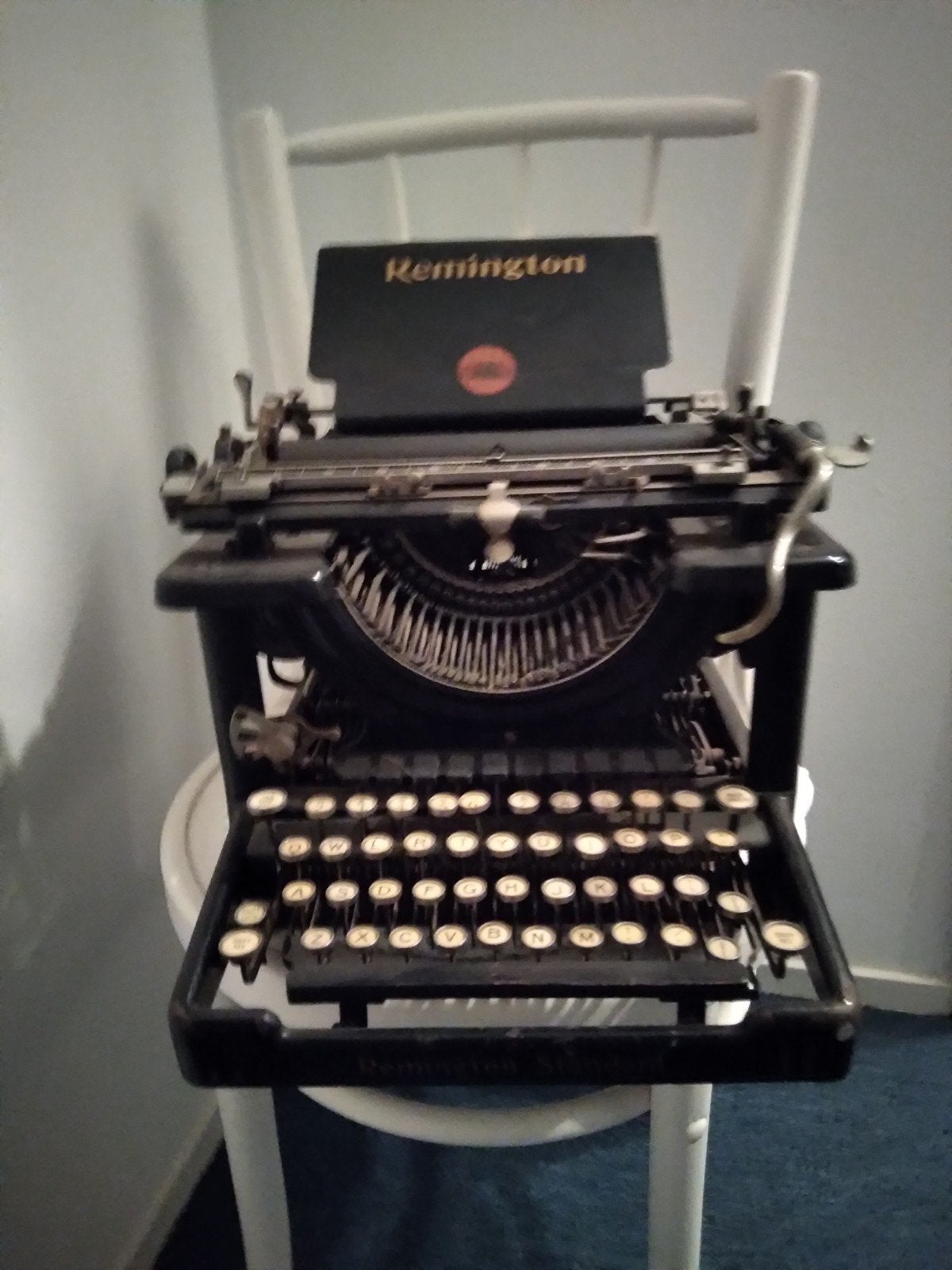 typemachine (jaren 50/60)zou ook 1929 kunnen zijn., Ophalen