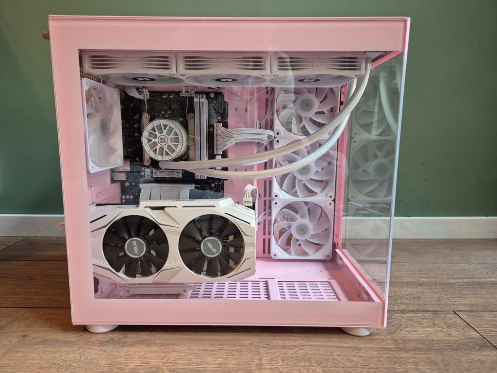 Roze Gaming PC  witte build, Ophalen of Verzenden