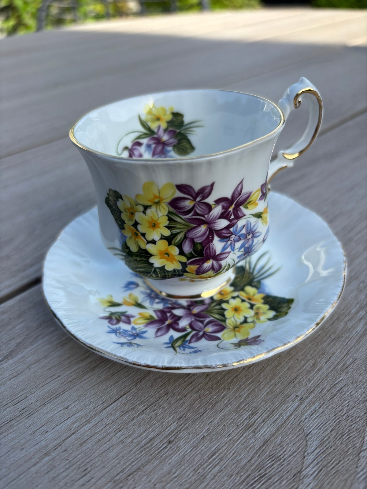 Vintage Paragon Flower Festival kop en schotel, Ophalen