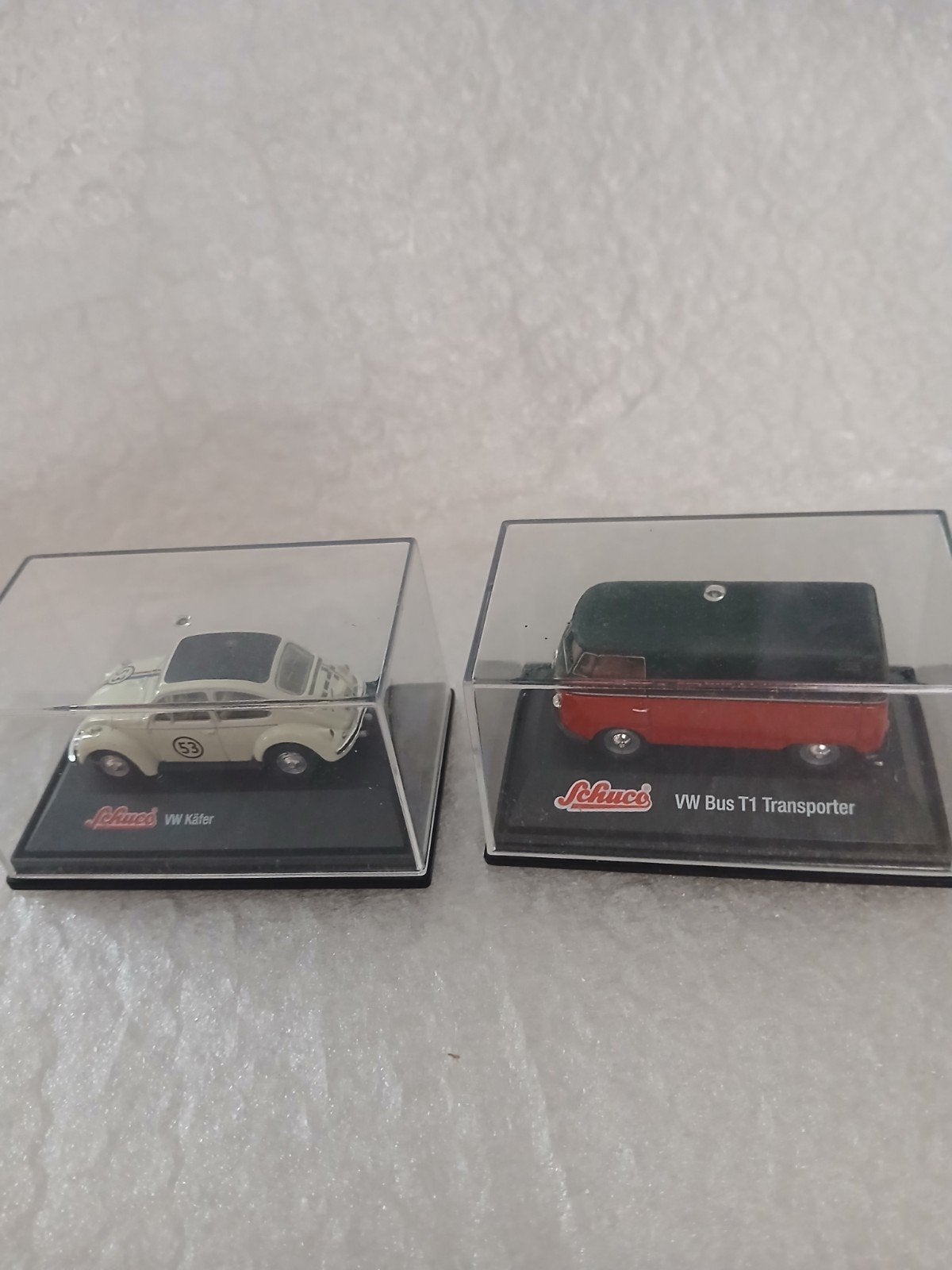 VW kever Herbie en T1 bus transporter,1:72, samen: €10, Ophalen of Verzenden, Zo goed als nieuw, Bus of Vrachtwagen