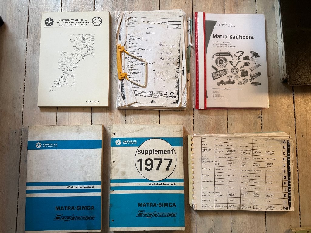 Matra Simca Bagheera werkplaats boeken onderdelen boek 7st!, Ophalen of Verzenden