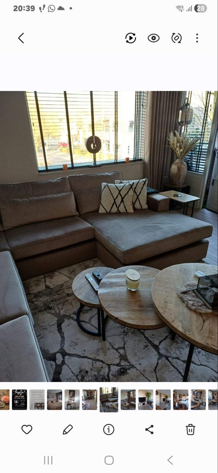 Zo goed als nieuwe Velvet hoekbank taupe 3x3 mtr met garanti, Huis en Inrichting, Banken | Bankstellen, Ophalen, Hoekbank, 300 cm of meer