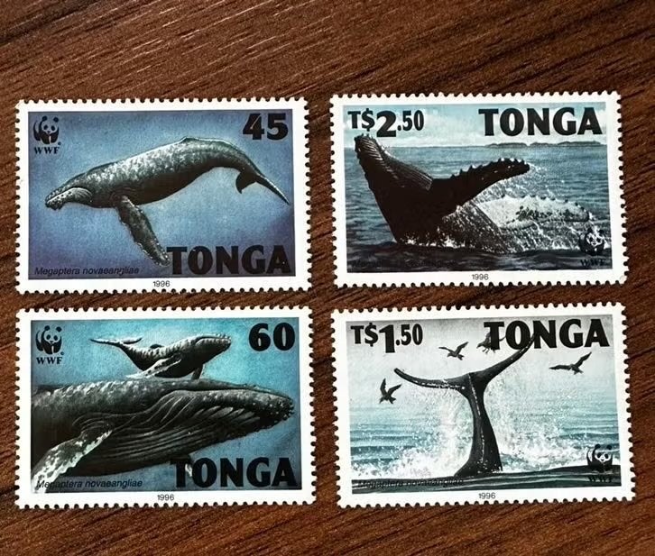 Tonga 1996 WWF Walvissen Postfris Postzegels Set, Ophalen of Verzenden, Postfris