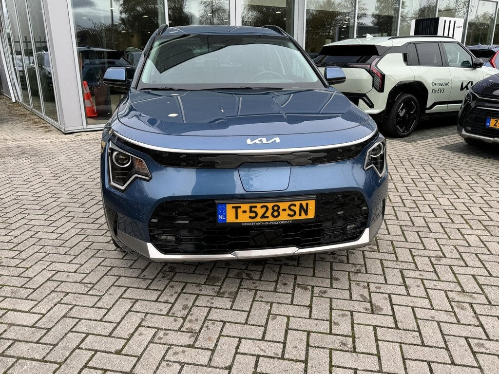 Kia Niro EV DynamicLine 64.8 kWh | Adaptieve cruise control, Auto's, Gebruikt, 750 kg, Leder en Stof, Origineel Nederlands