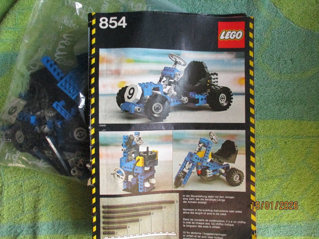 lego technic Set 854 Go-Kart, Ophalen of Verzenden, Gebruikt, Complete set, Lego