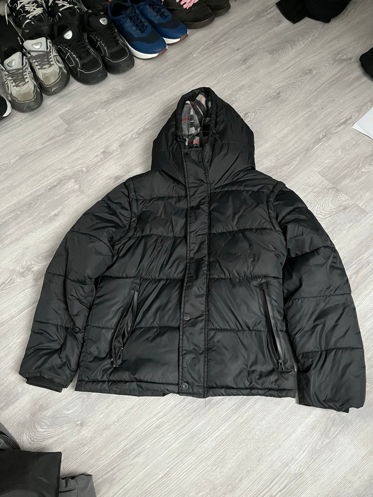 Burberry London England Puffer Jacket Zwart Maat M, Verzenden, Zo goed als nieuw, Maat 48/50 (M), Zwart