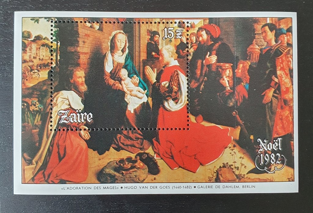 Zaire 1982 Kerstmis Schilderij Kunst Michel blok 45 postfris, Postzegels en Munten, Verzenden, Overige landen, Postfris