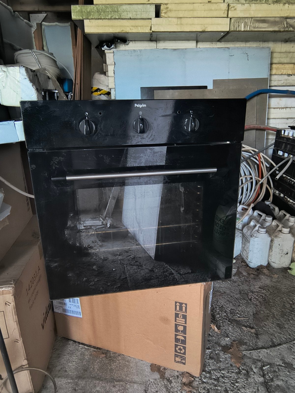 Pelgrim Oven - Zwart Inbouw Heteluchtoven, Witgoed en Apparatuur, Ovens, Gebruikt, Hete lucht, Pelgrim, Ophalen of Verzenden