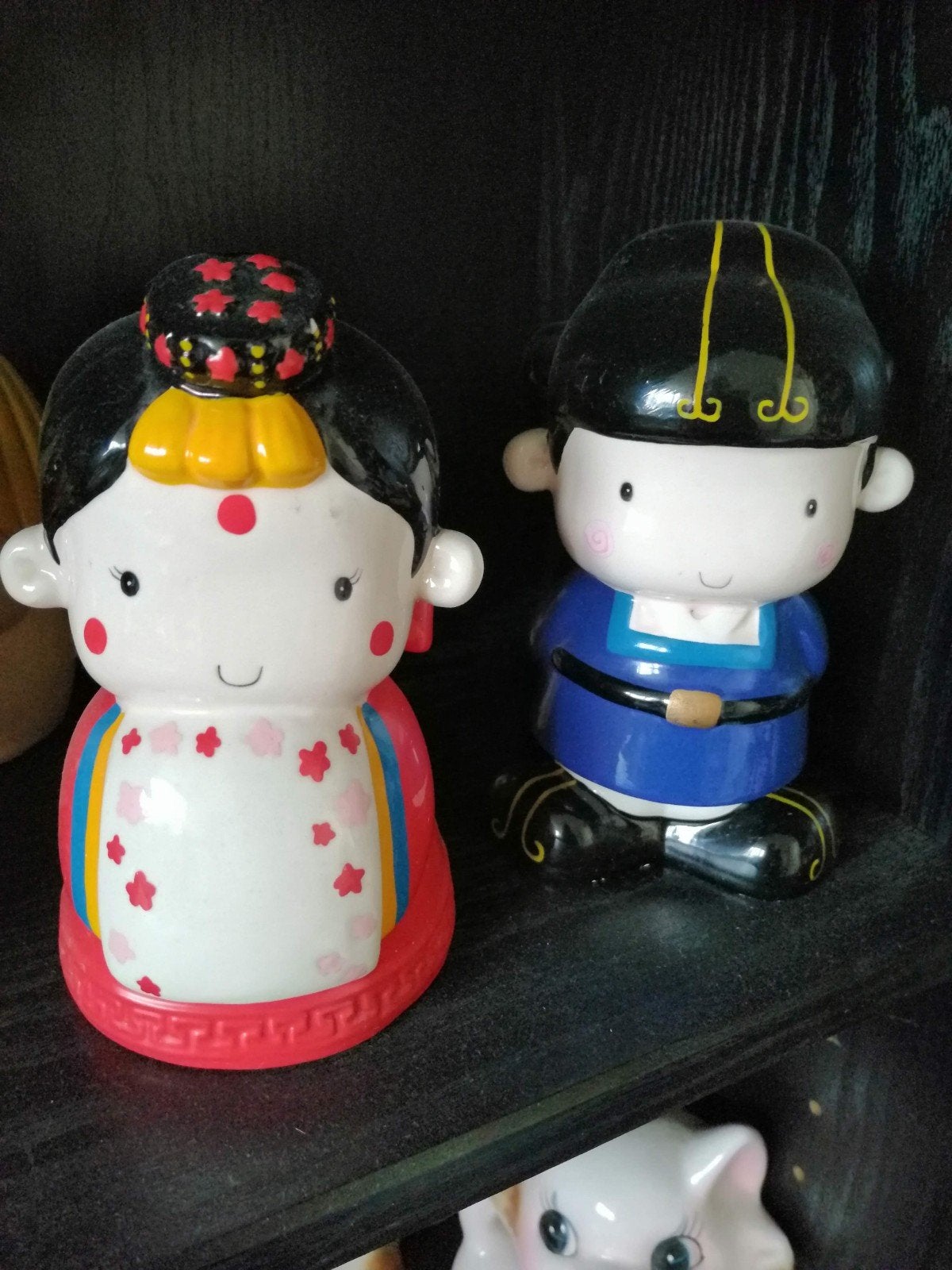 Leuk setje Japanse spaarpotten, Verzamelen, Spaarpotten, Ophalen of Verzenden, Steen, Aardewerk of Keramiek, Dier
