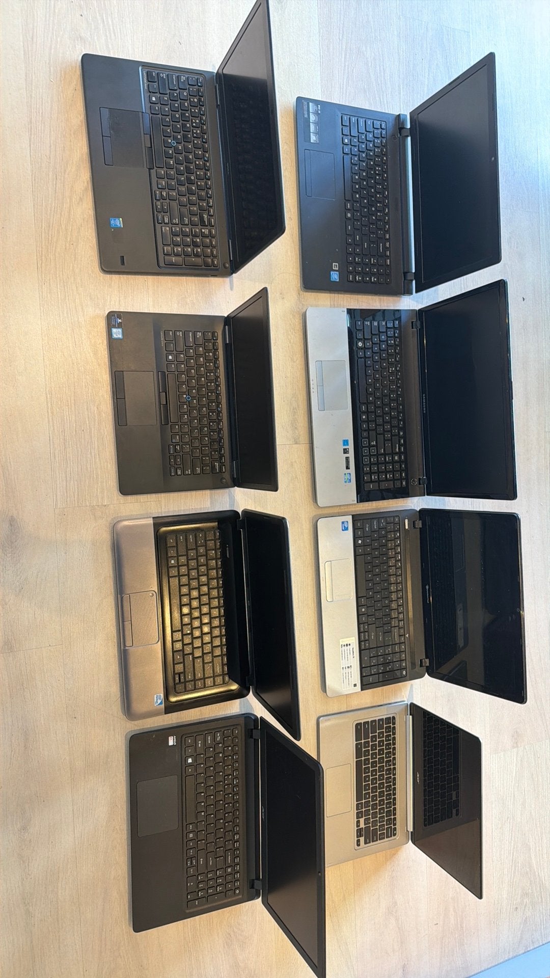 Partij 8 Laptops (zonder laders), Computers en Software, Windows Laptops, Ophalen of Verzenden, 15 inch, Onbekend, SSD