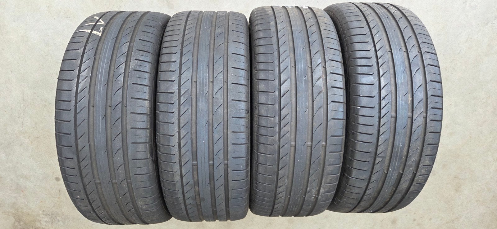 4x Continental SportContact 5 SUV 255/45 R20 Zomerbanden, Gebruikt, 255 mm, Onbekend, Continental