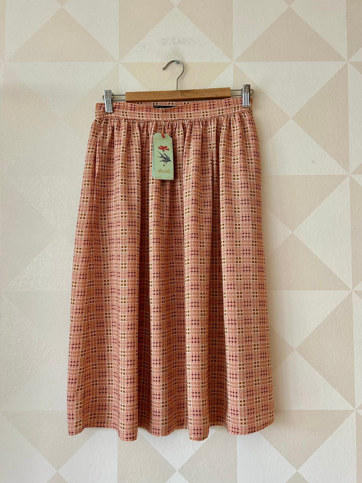 King Louie Layla Skirt midi rok roze M/38 NIEUW, Maat 38/40 (M), Nieuw, Ophalen of Verzenden, Roze